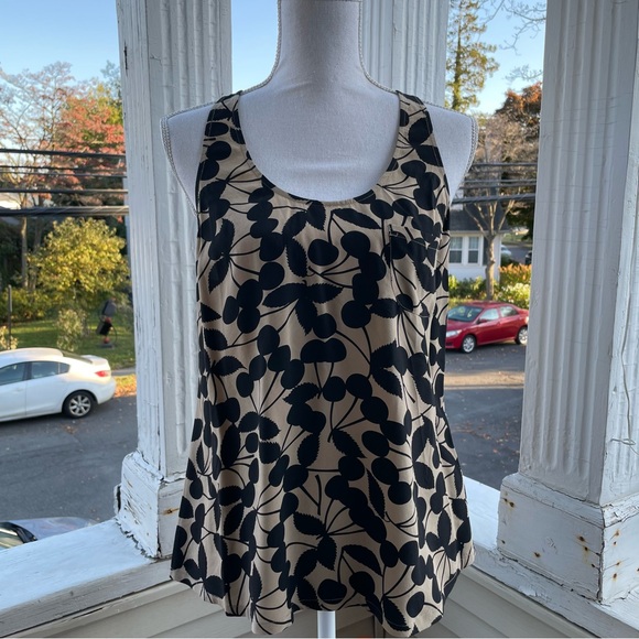 Joie Sweaters - Joie Alicia Silk Cherries Racerback Tank in Cherry Print Size M